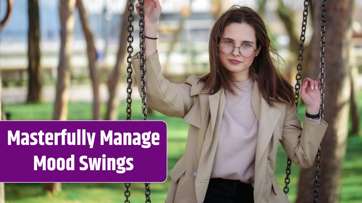 Portrait of a stylish girl in glasses, closeup. Leisure. Beautiful woman while sitting on a swing.